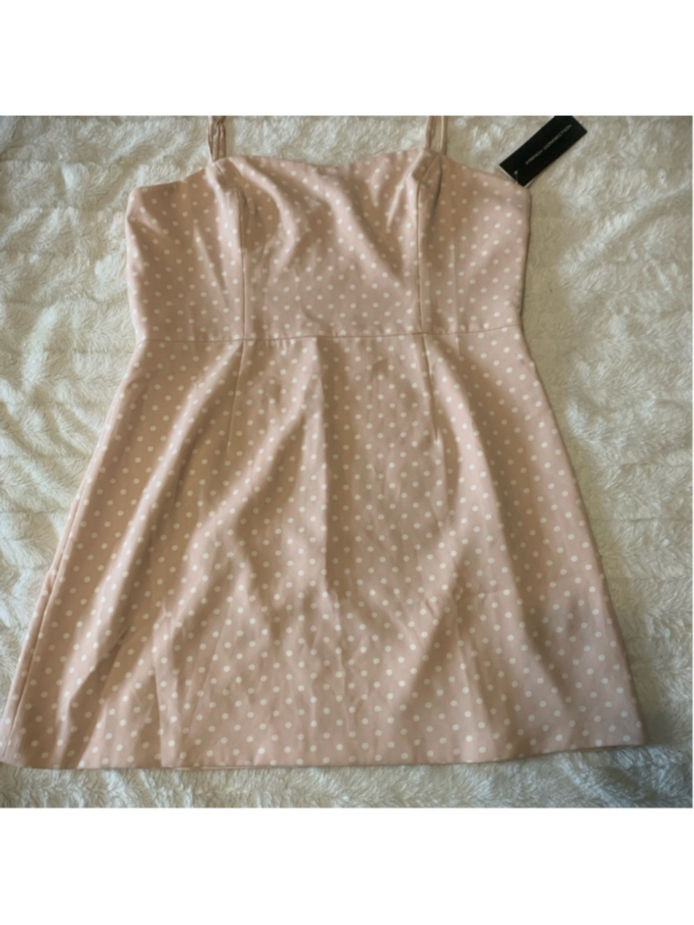 Polka Dot Pink French connection mini dress Size 12 - Picture 4 of 9